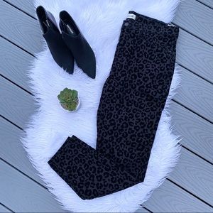 Madewell Black Leopard Skinny Jeans